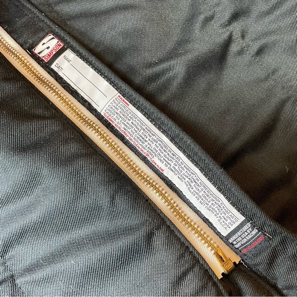 Simpson Black Bomber Jacket with White Accents - Picture 3 of 7